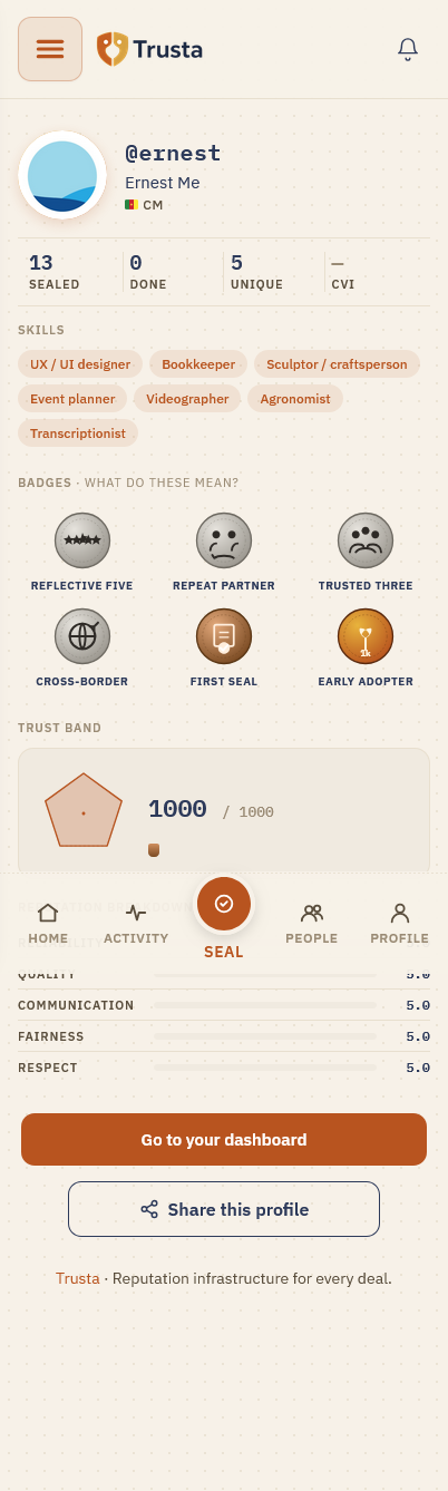 Build your trust record
