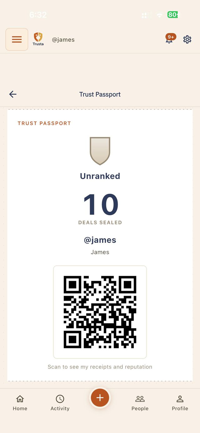 A shareable Trust Passport